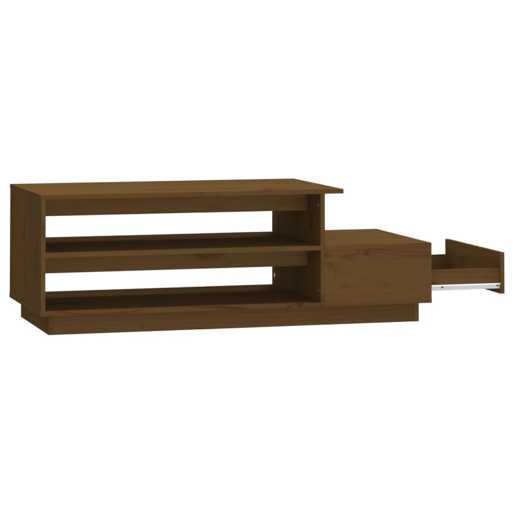 Soffbord Brun Honungsbrun 120x50x40,5 cm massiv furu