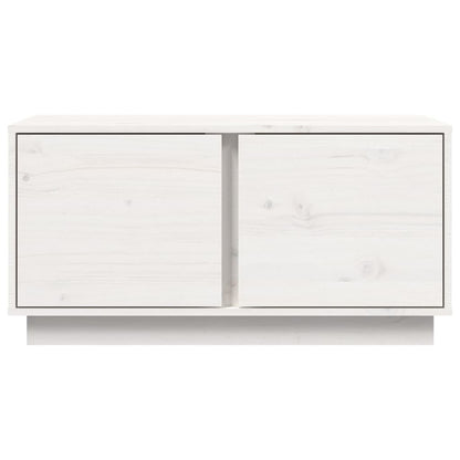 Soffbord vit 80x50x40 cm massivt furu