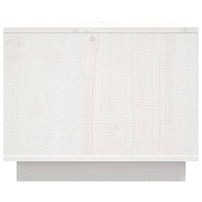 Soffbord vit 80x50x40 cm massivt furu