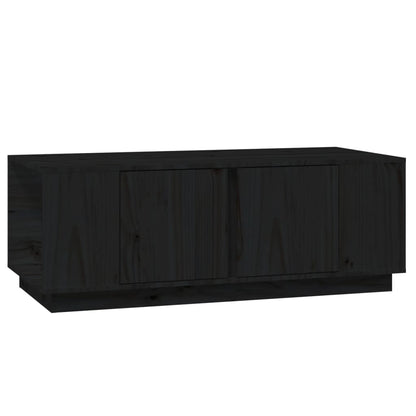 Soffbord Svart 110x50x40 cm massiv furu