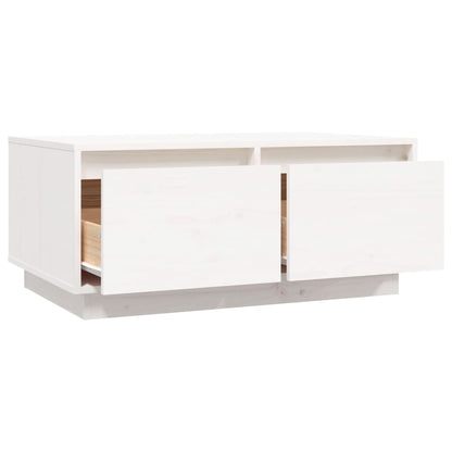 Soffbord Vit 80x50x35 cm massiv furu