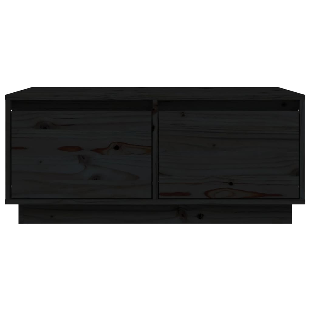 Soffbord Svart 80x50x35 cm massivt furu