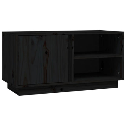 TV-Möbel Svart TV-Bänk 80x35x40,5 cm massiv furu