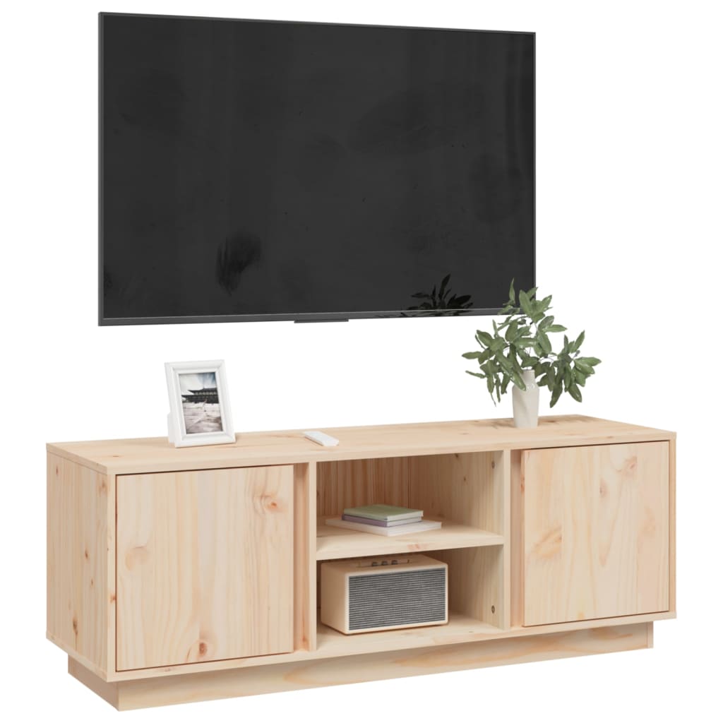 Tv-bänk 110x35x40,5 cm massiv furu