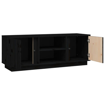 TV-Möbel Svart TV-Bänk 110x35x40,5 cm massiv furu