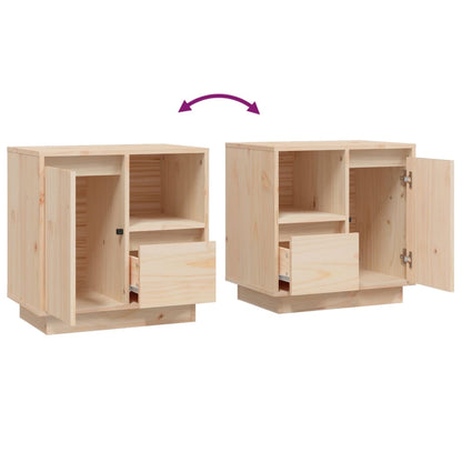 Sängbord 2 st 50x34x50 cm massivt furuträ