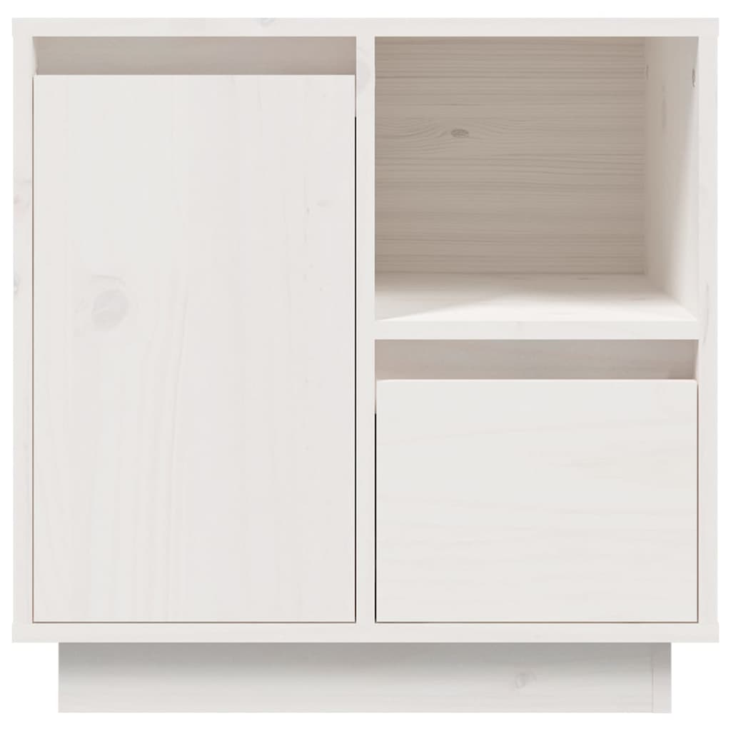 Sängbord 2 st vit 50x34x50 cm massivt furuträ