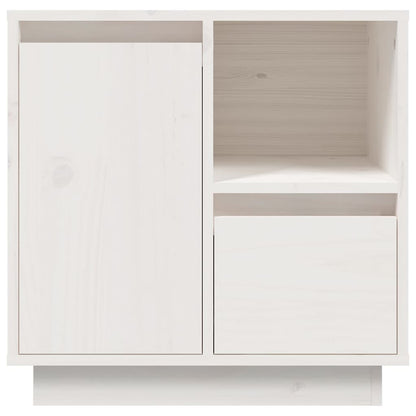 Sängbord 2 st vit 50x34x50 cm massivt furuträ