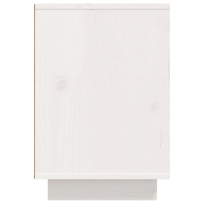 Sängbord 2 st vit 50x34x50 cm massivt furuträ
