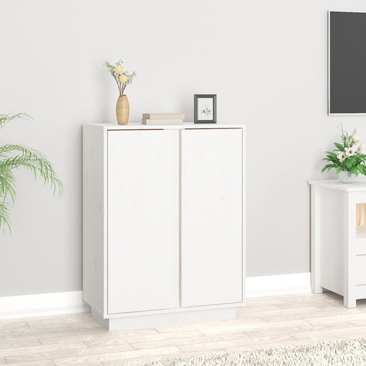 Skänk Vit 60x35x80 cm massiv furu
