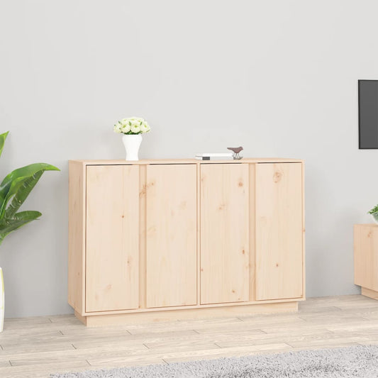 Skänk Vit 120x35x80 cm massiv furu