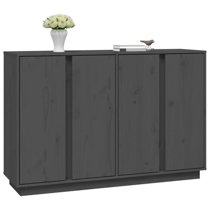 Skåp grå 120x35x80 cm massiv furu