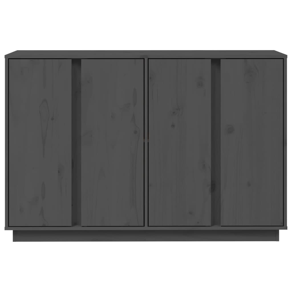 Skåp grå 120x35x80 cm massiv furu