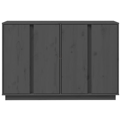 Skåp grå 120x35x80 cm massiv furu