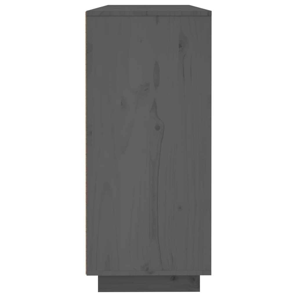 Skåp grå 120x35x80 cm massiv furu