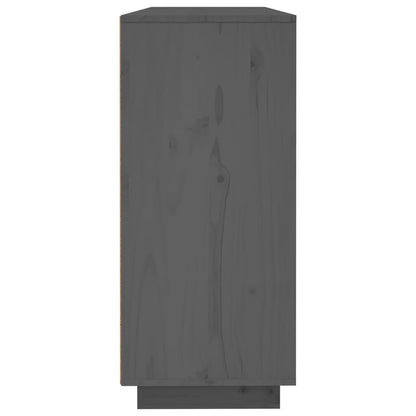 Skåp grå 120x35x80 cm massiv furu