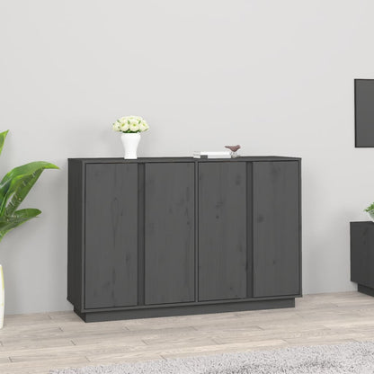 Skåp grå 120x35x80 cm massiv furu
