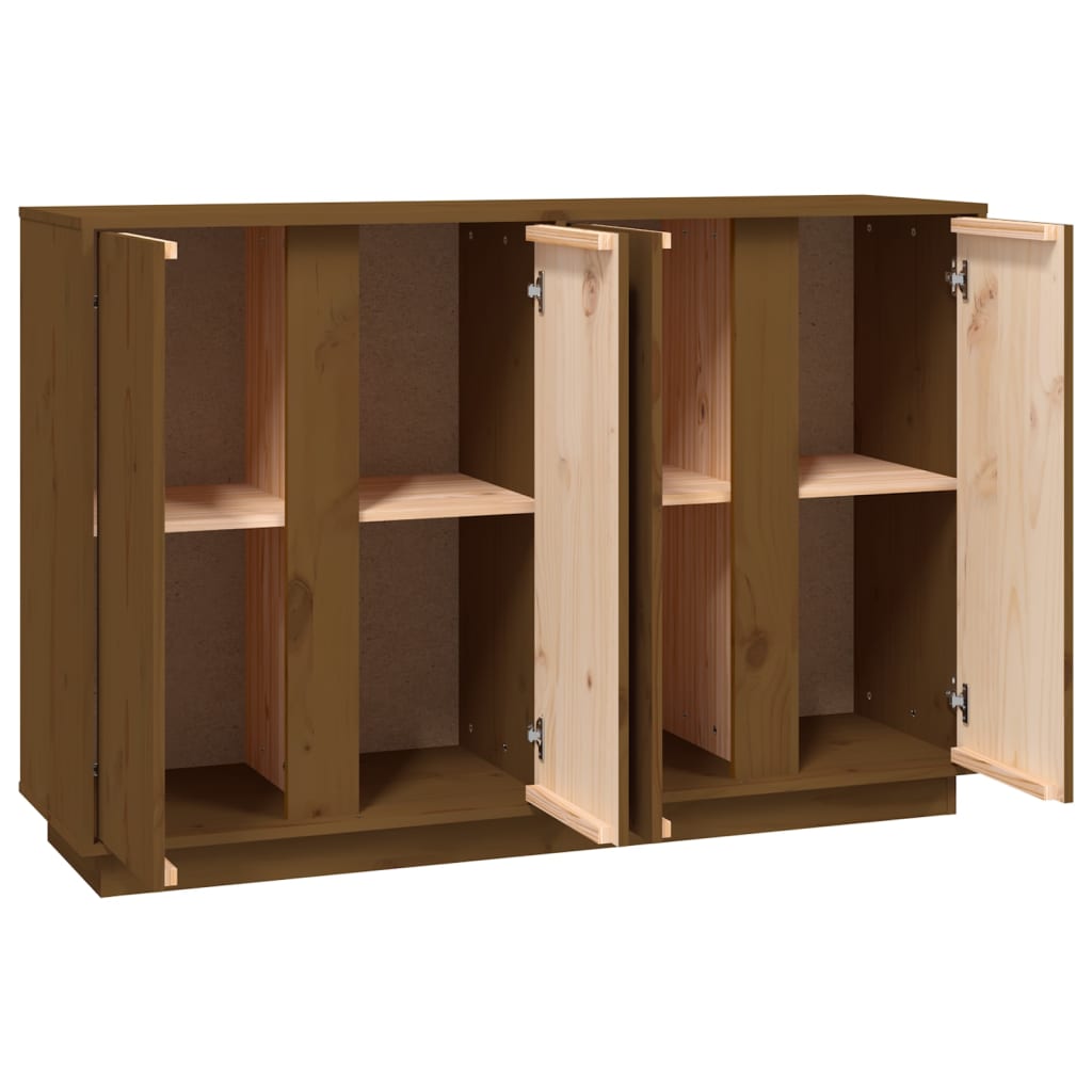 Skänk Honungsbrun 120x35x80 cm massiv furu