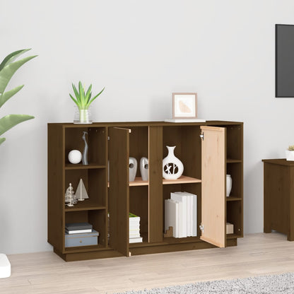 Skänk Honungsbrun 120x35x80 cm massiv furu