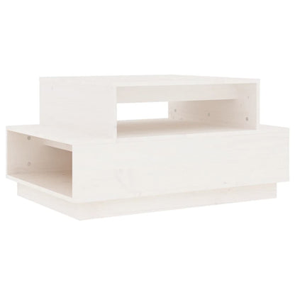 Soffbord Vit 80x55x40,5 cm massiv furu