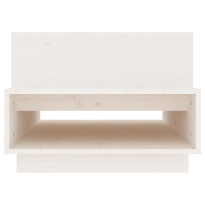 Soffbord Vit 80x55x40,5 cm massiv furu