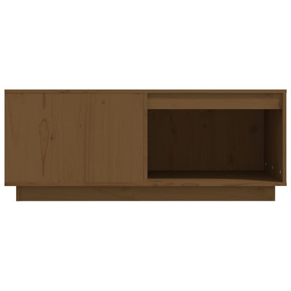 Soffbord Brun Honungsbrun 100x101x40,5 cm massiv furu