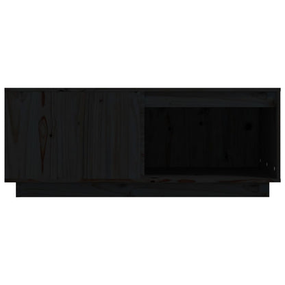 Soffbord Svart 100x101x40,5 cm massiv furu