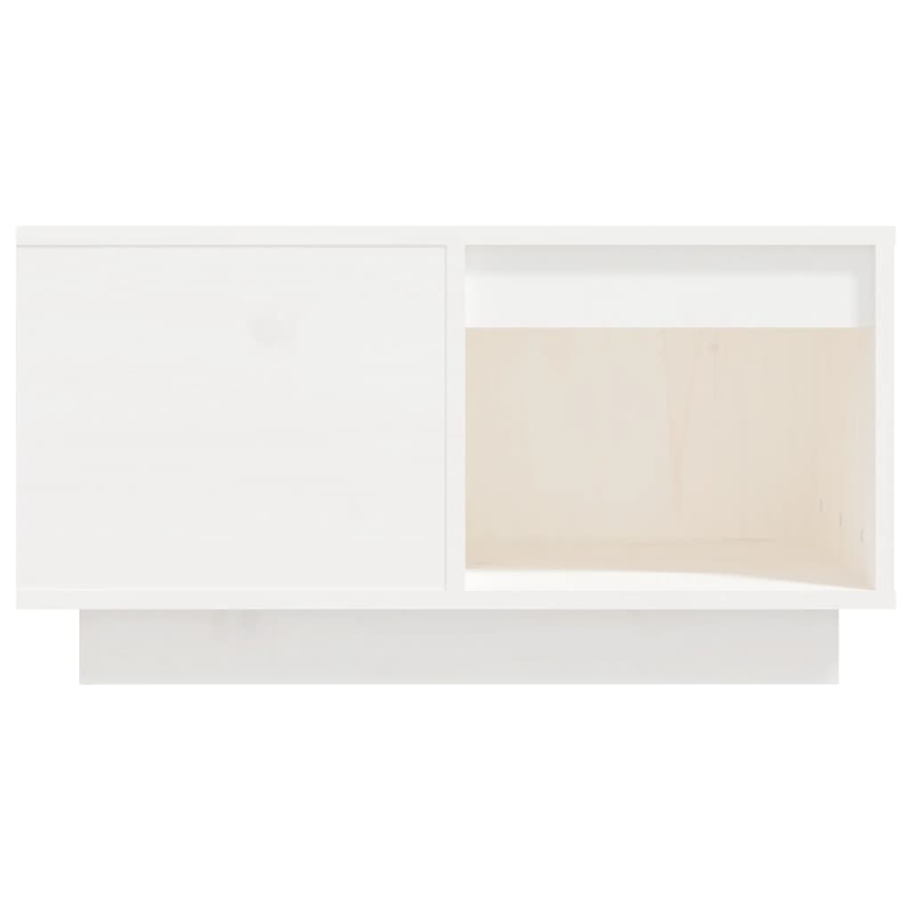 Soffbord Vit 60x61x32,5 cm massiv furu