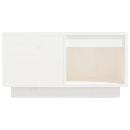 Soffbord Vit 60x61x32,5 cm massiv furu