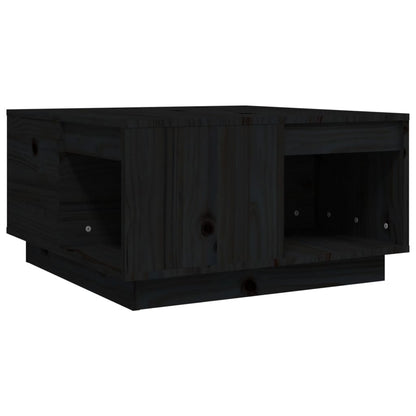 Soffbord Svart 60x61x32,5 cm massiv furu