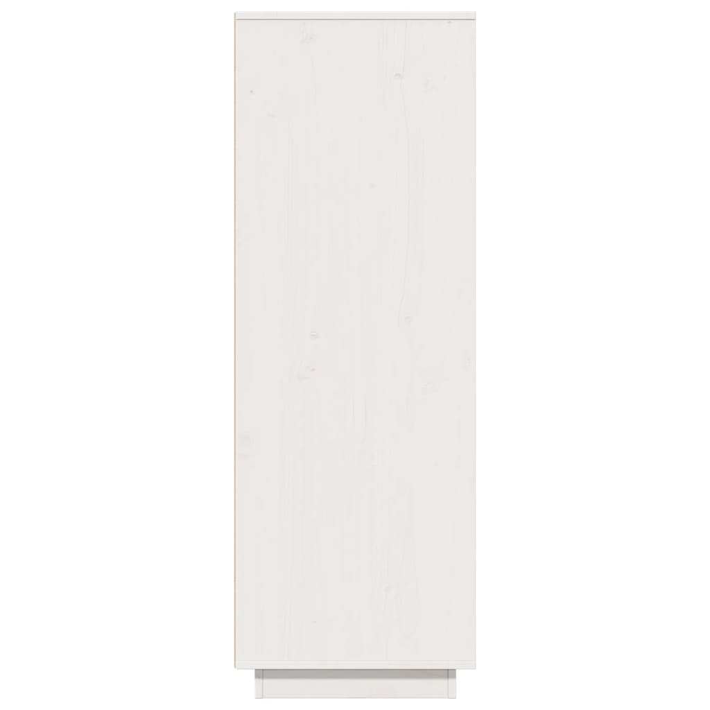 Vitrinskåp Vit 60x40x116,5 cm massiv furu