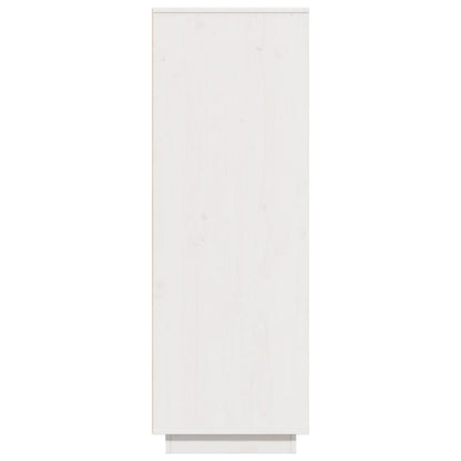 Vitrinskåp Vit 60x40x116,5 cm massiv furu