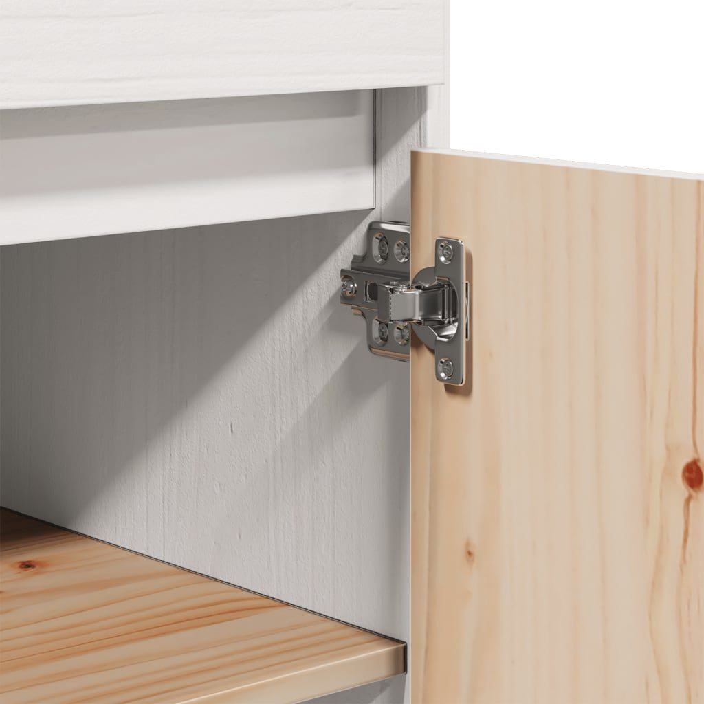 Vitrinskåp Vit 60x40x116,5 cm massiv furu