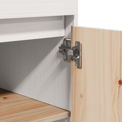 Vitrinskåp Vit 60x40x116,5 cm massiv furu