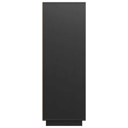 Skåp Svart 60x40x116,5 cm massiv furu