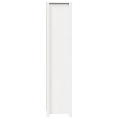 Skåp Vit 80x35x154 cm massiv furu