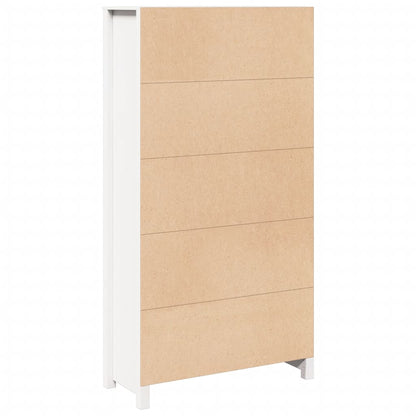 Skåp Vit 80x35x154 cm massiv furu