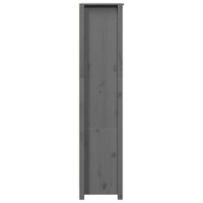 Skåp Grå 80x35x154 cm massiv furu