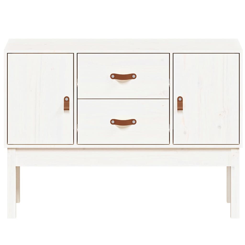 Skåp Vit 110x40x78 cm massiv furu