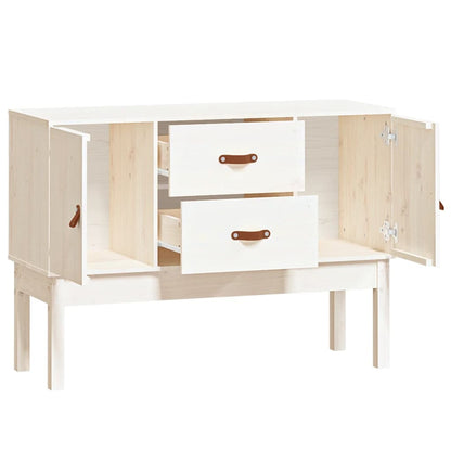 Skåp Vit 110x40x78 cm massiv furu