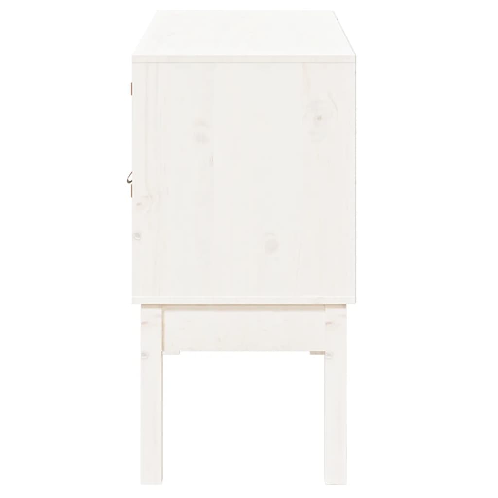 Skåp Vit 110x40x78 cm massiv furu