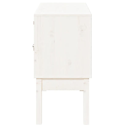 Skåp Vit 110x40x78 cm massiv furu