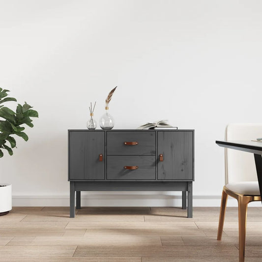 Byrå Grå 110x40x78 cm massiv furu