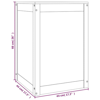 Tvättkorg Vit 44x44x66 cm massiv furu