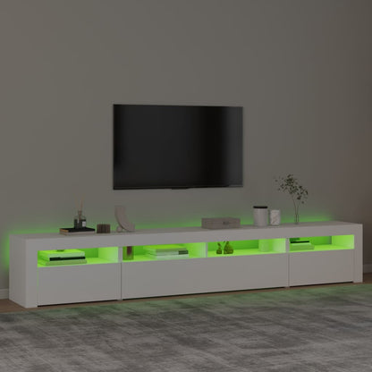 TV-Möbel Vit TV-Bänk LED 240x35x40 cm