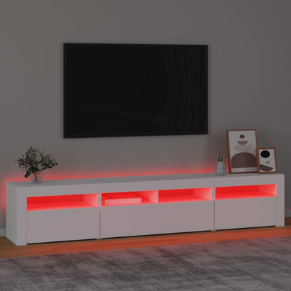 TV-Möbel Svart TV-Bänk LED 210x35x40 cm