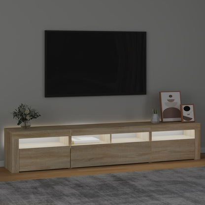 TV-Möbel Sonoma Ek TV-Bänk LED 210x35x40 cm