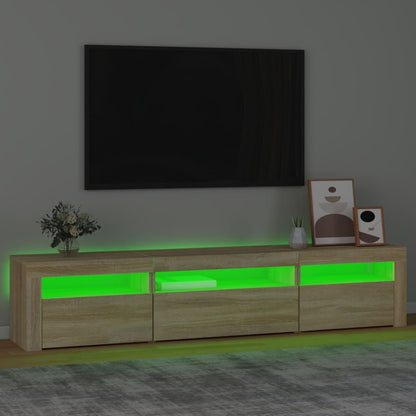 TV-Möbel Sonoma Ek TV-Bänk LED 195x35x40 cm