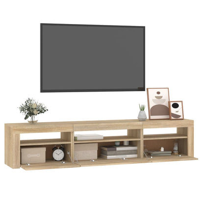 TV-Möbel Sonoma Ek TV-Bänk LED 195x35x40 cm
