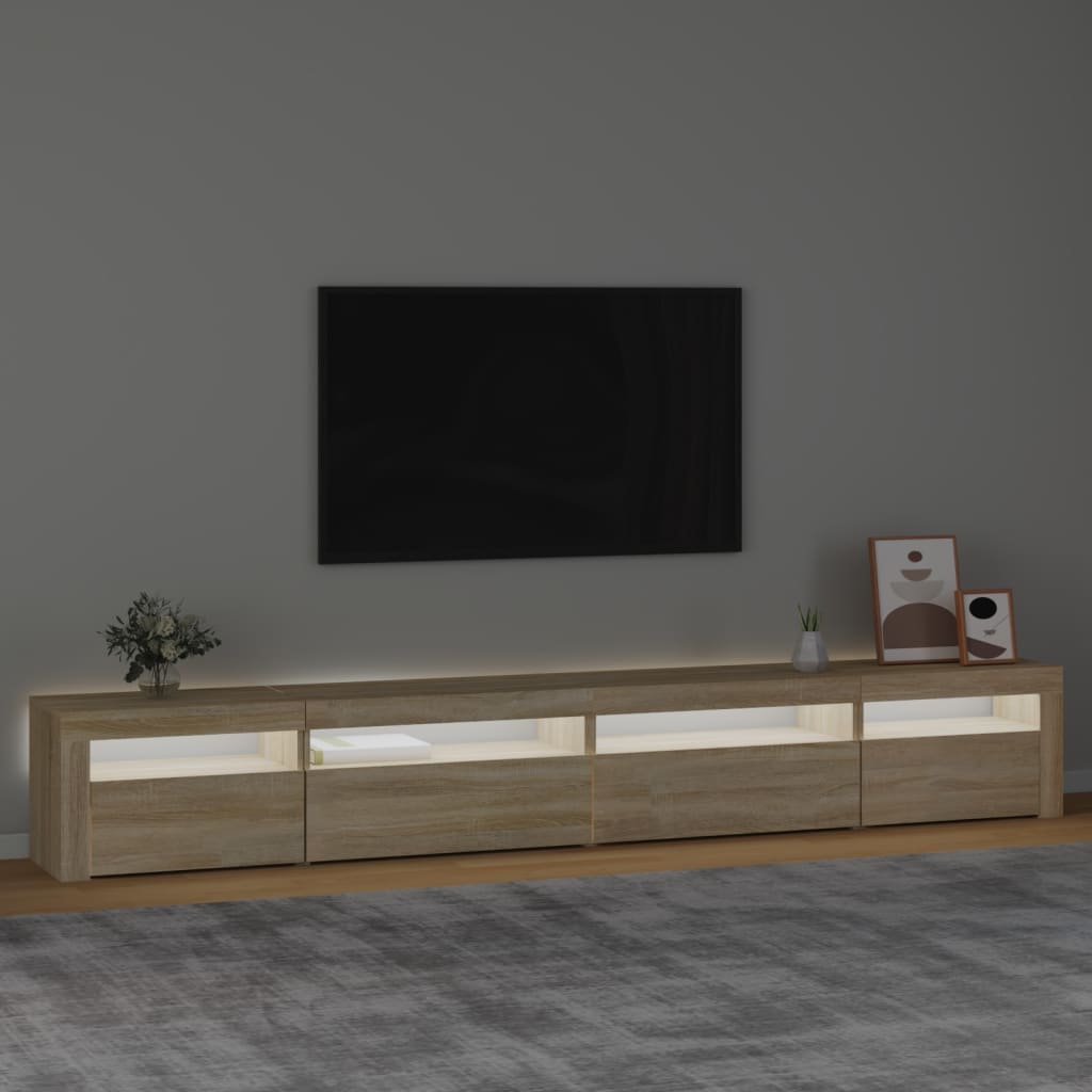 TV-Möbel Sonoma Ek TV-Bänk LED 270x35x40 cm